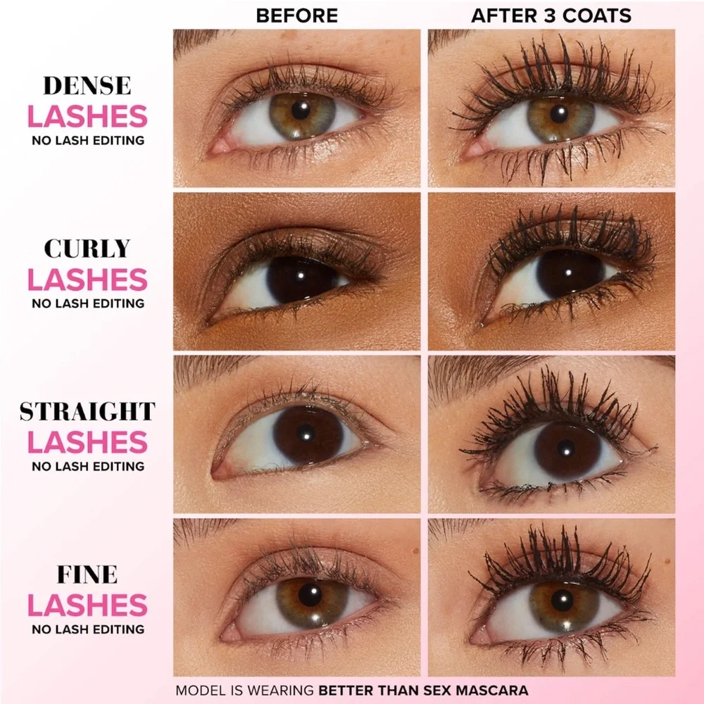4/$30 Sale💅Too Faced Better Than Sex Length & Volume Mascara Mini .13 fl.oz
